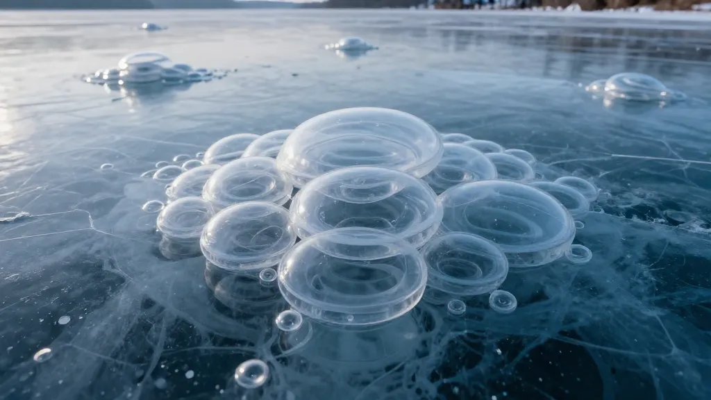 Frozen Methane Bubbles Create Otherworldly Ice Lake Portal—Here's the Science