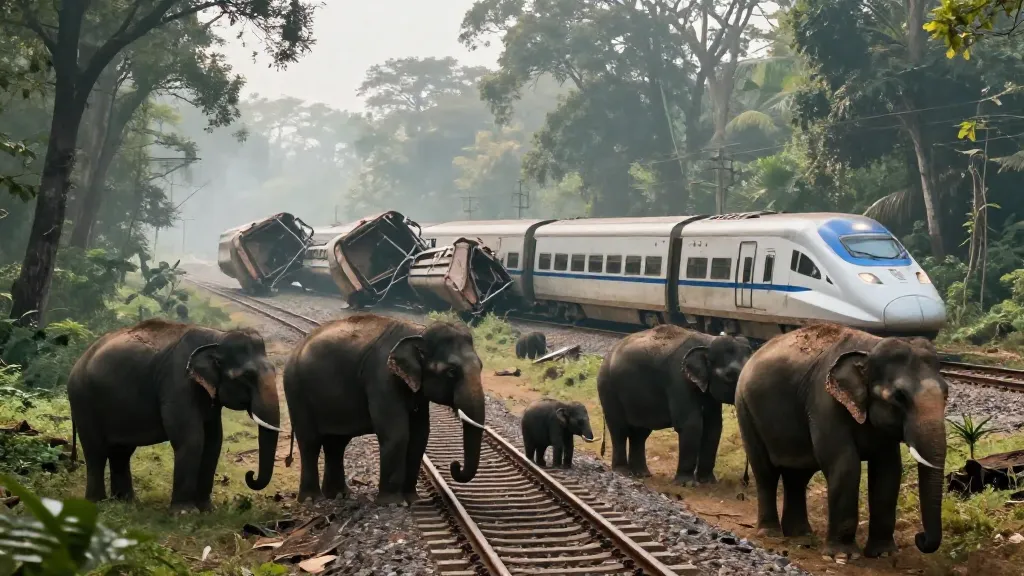 High-Speed Train Kills Seven Elephants in India—Including Calves—in Rare Corridor Tragedy