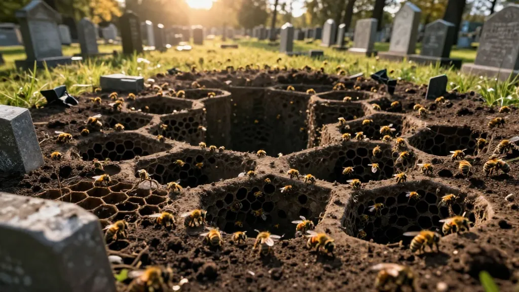 Scientists Discover 5.5 Million Wild Bees Living in Secret Underground City Beneath Cemetery