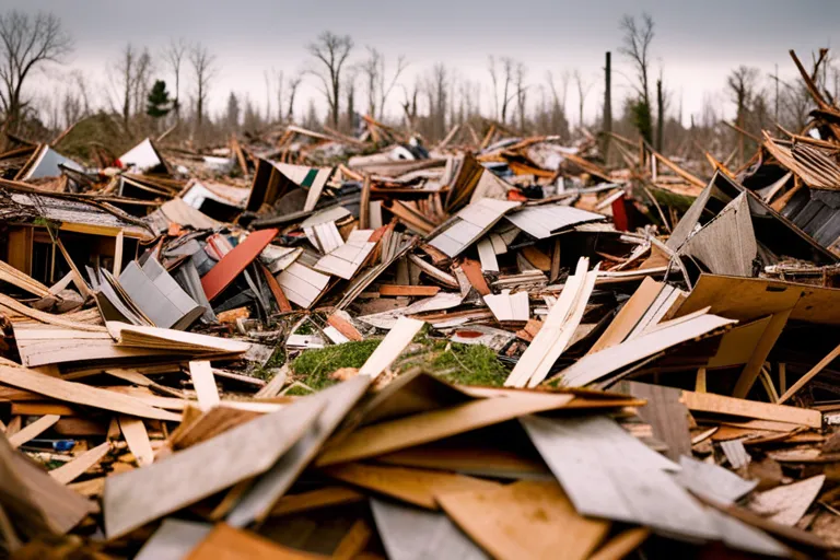 Tornado wreaks havoc on town, leaving behind a trail of destruction